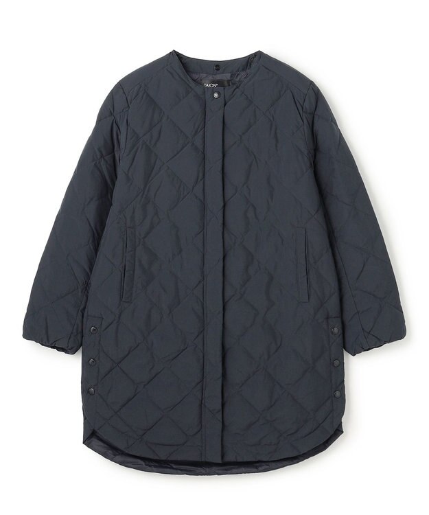 UNFILO 【自宅で洗濯OK / 軽量で暖かい】TAIONコラボ 2WAY キルティングダウン ネイビー
