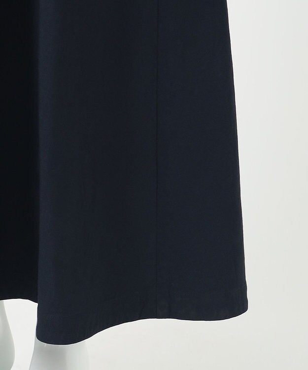 23区 【R(アール)】クリスピーリネンストレッチ 長袖ワンピース ネイビー系