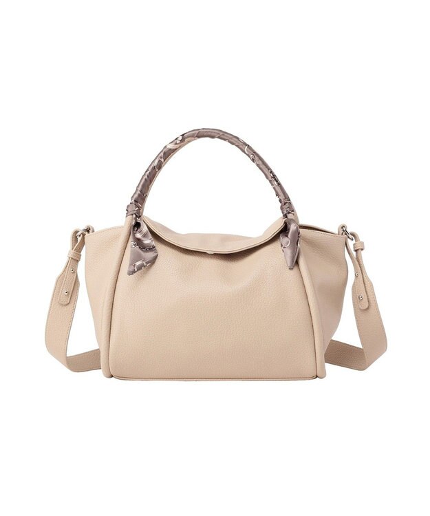 Green Parks ３ＳＥＴスカーフ付コードハンドルバッグｉｎポーチ Beige