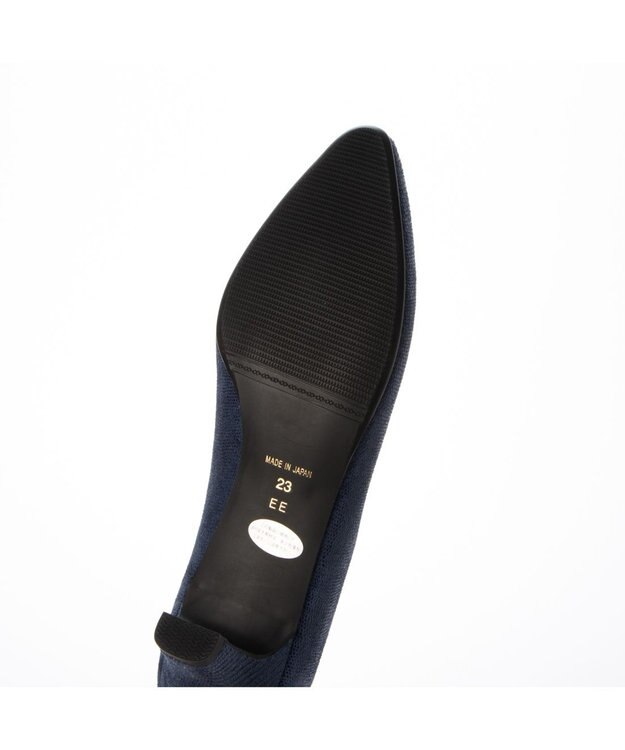 Riz raffinee <Riz raffinee>Vカットリザードプリントパンプス ネイビーカタオシ