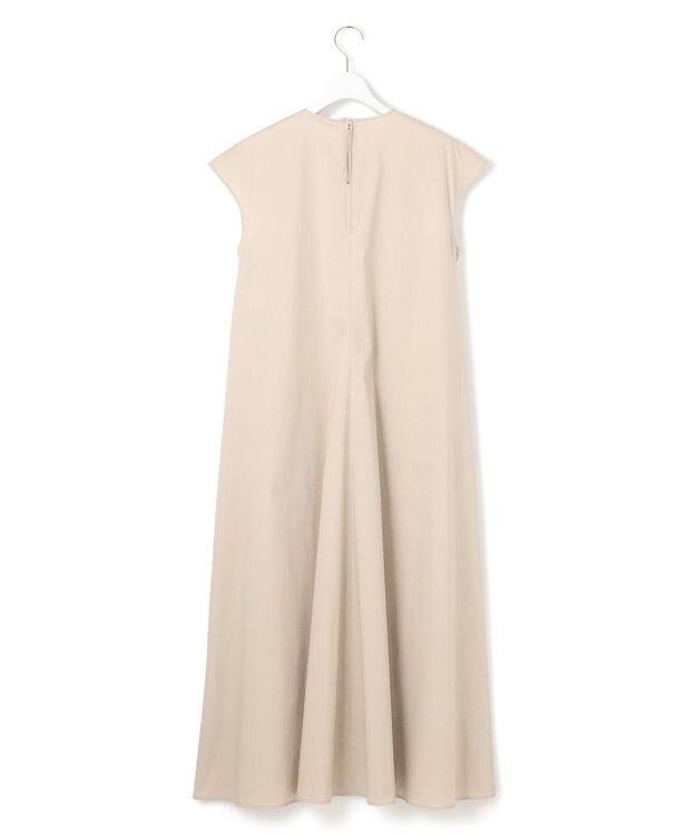 23区 L 【接触冷感/撥水加工/洗える】ストレッチブロード Vネックワンピース ベージュ系