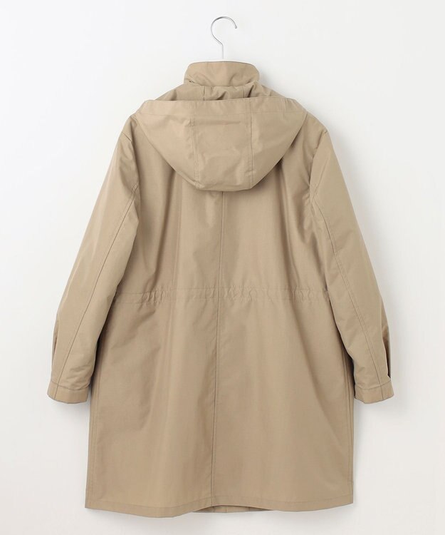 J.PRESS LADIES 【洗える】スパンライクナイロンタッサー フーデット コート キャメル系