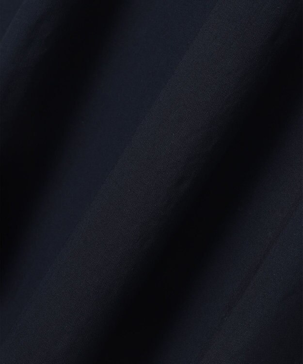 23区 【R(アール)】クリスピーリネンストレッチ 長袖ワンピース ネイビー系