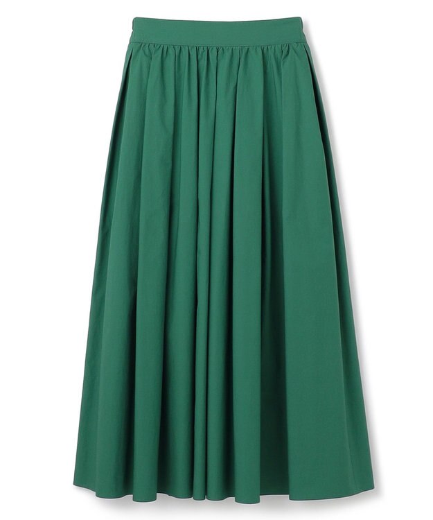 uncrave 【洗濯機洗い可】カラータイプライター フレアスカート（uncrave WHITE） グリーン