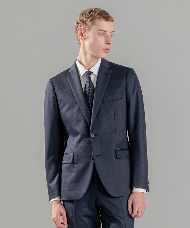 JOSEPH HOMME 新素材【抜群のストレッチ性/セットアップ対応可】スプリングウールジャージー ジャケット ネイビー系