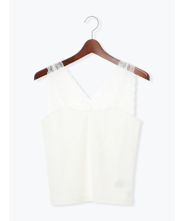 Te chichi 前後2WAYレースネックタンクトップ オフホワイト