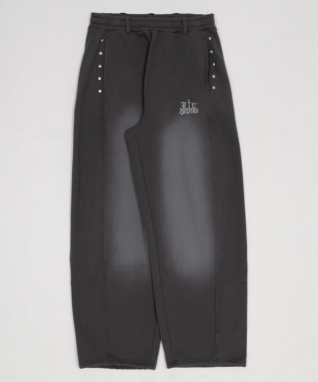 WEGO 【ユニセックス着用ITEM/ウエストゴム】ロゴスウェットパンツ スミクロ