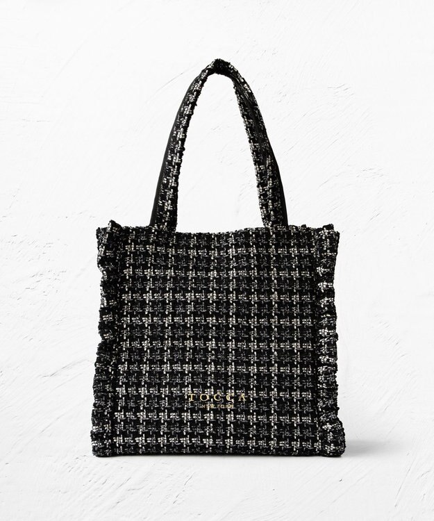 TOCCA 【再入荷！ヨンアさんコラボ】WAVES TOTE BAG トートバッグ ブラックツイード系