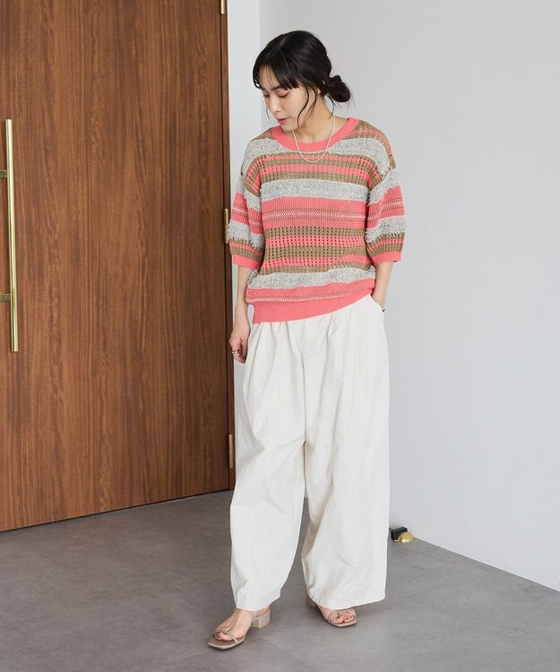 CRAFT STANDARD BOUTIQUE マルチカラーファンシーニットプルオーバー Pink