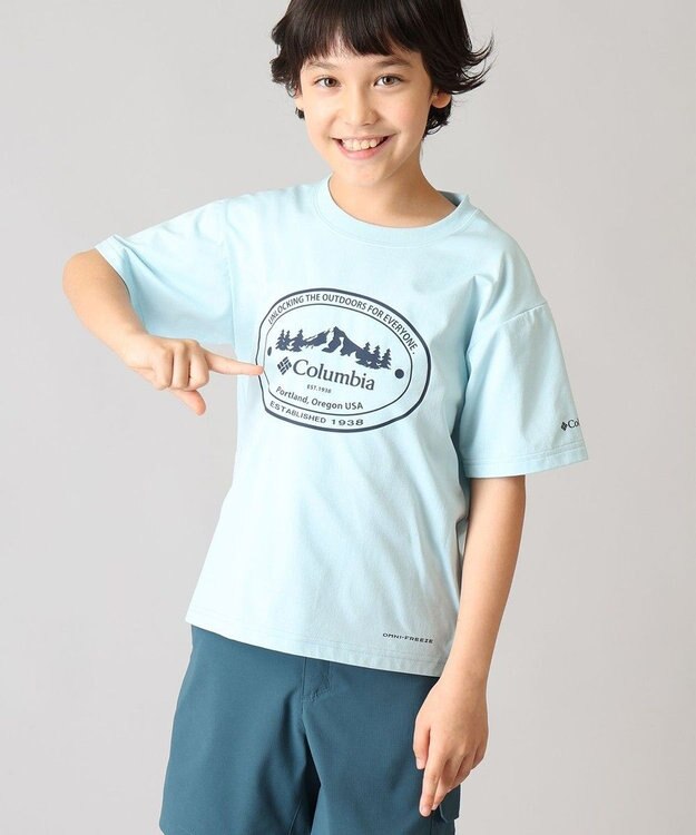 Columbia Columbia/ キッズアイテム/ ユースコールドベイダッシュグラフィックショートスリーブTシャツ /コロンビア Marine Light Front Print