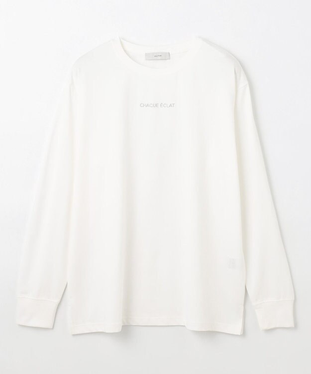 ANY L 【洗濯機可】チビロゴロングスリーブＴシャツ オフ