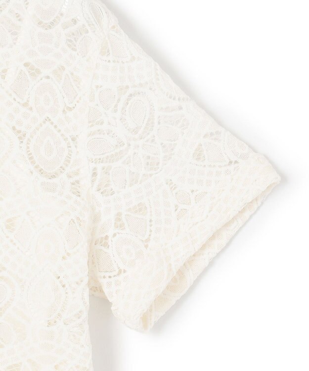 23区 【洗える】レース ブラウス ホワイト系