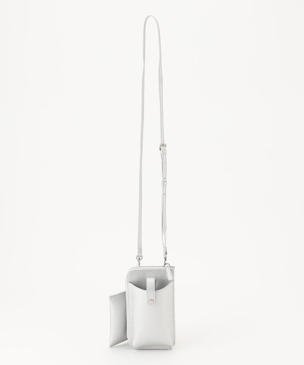 J.PRESS LADIES 【セットアイテム】 エコバッグ付き スマホ ポシェット シルバー系