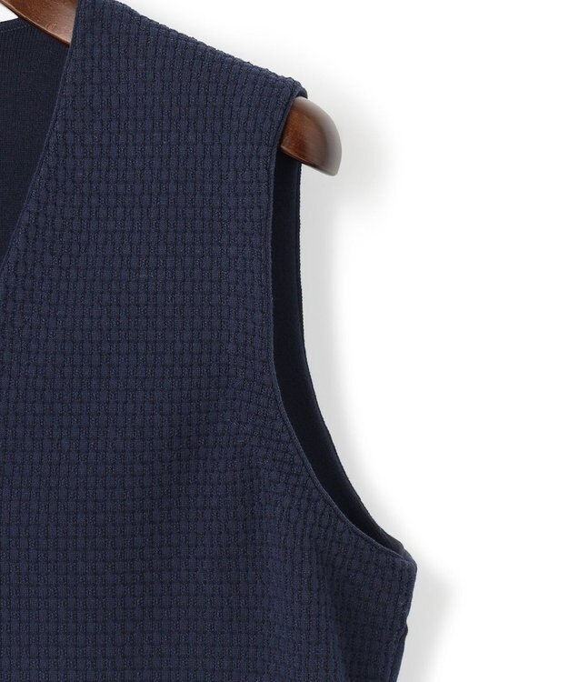 J.PRESS MEN 【High twist links】ニットベスト ネイビー系