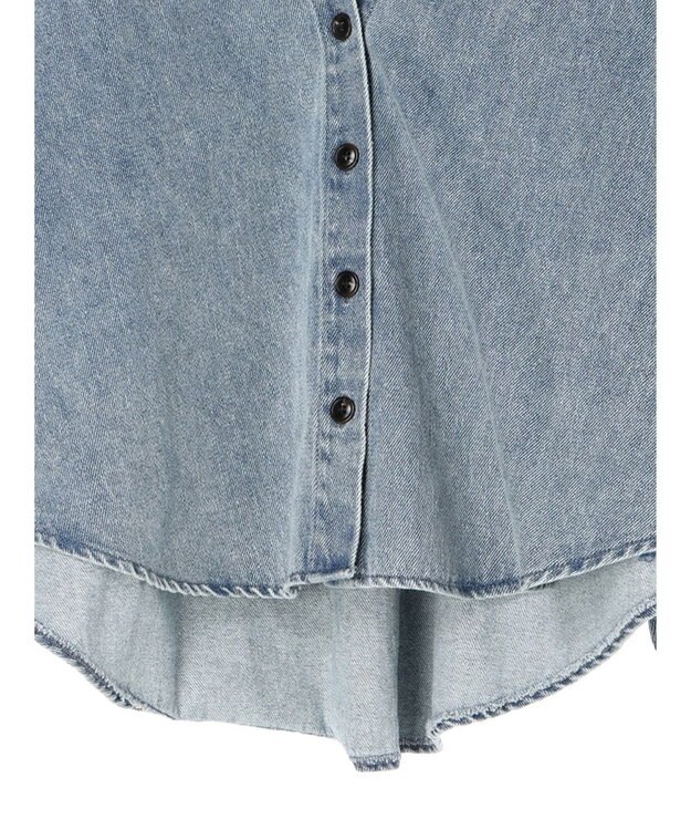 CRAFT STANDARD BOUTIQUE デニムギャザーヨークブラウス Sax