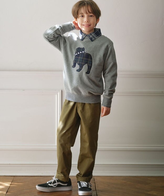 J.PRESS KIDS 【100-130cm】バックブル トレーナー グレー系