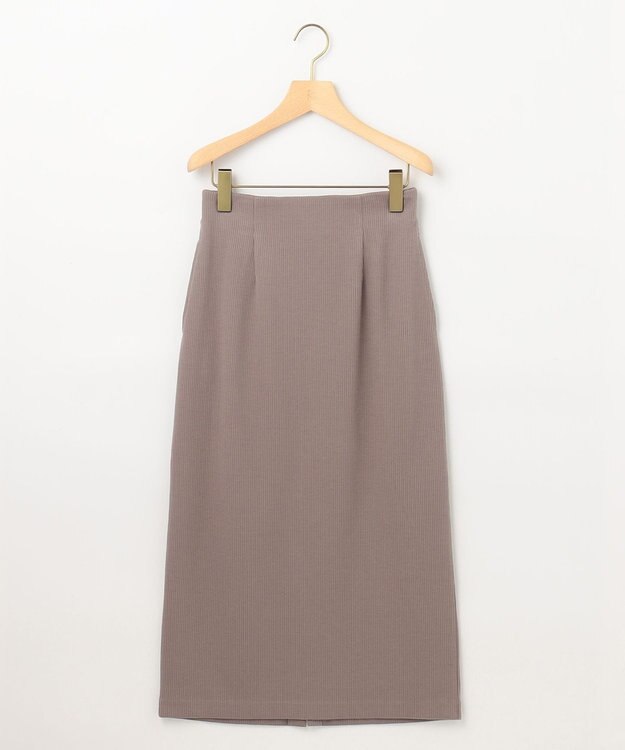 組曲 S 【WEB限定】ストライプジャガード タイトスカート カーキ系