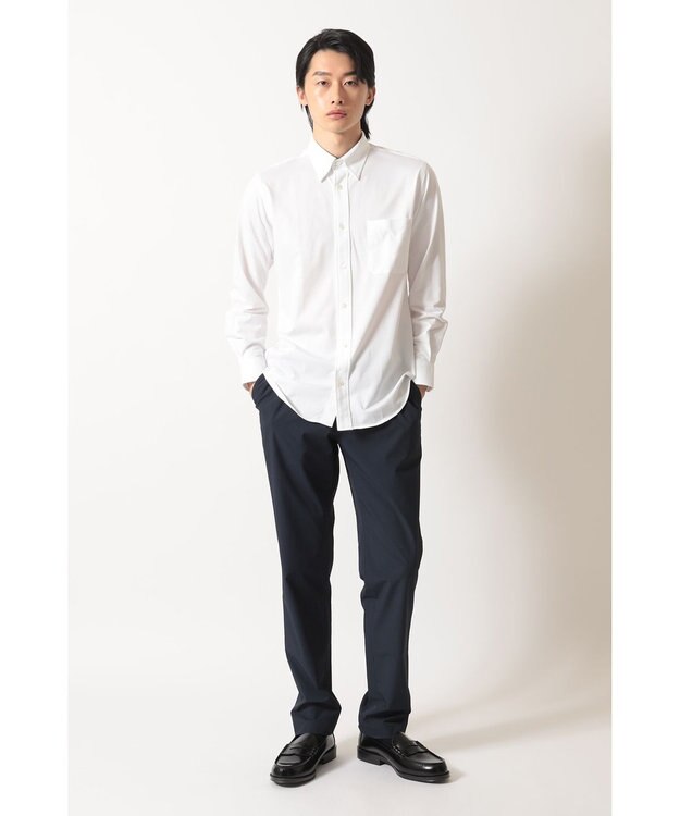 DAKS ジャージーストレッチシャツ ホワイト