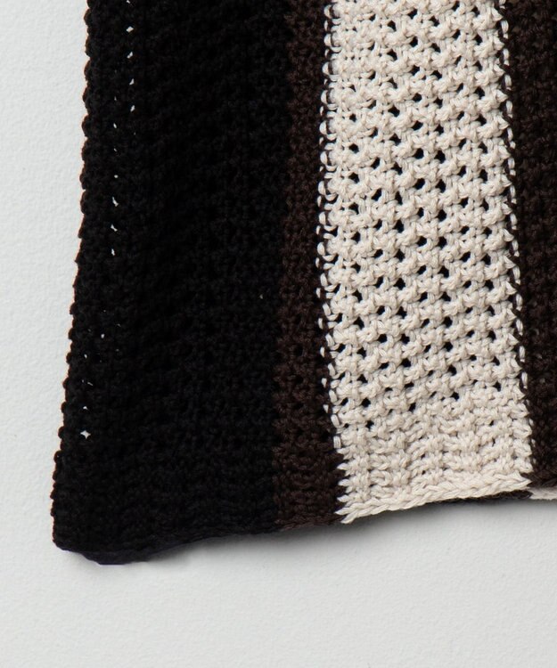 WEGO メッシュストライプニットカーディガン（SS） ブラック