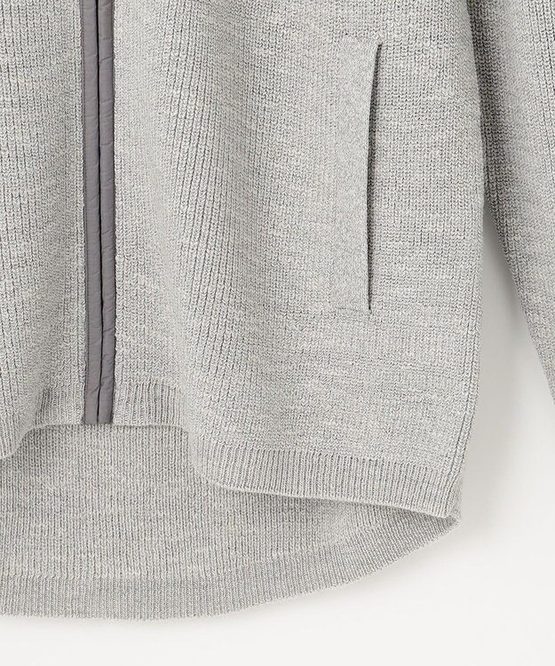 JOSEPH ABBOUD MOUNTAIN 【UNISEX】日本素材 ストレッチニットパーカー ライトグレー系