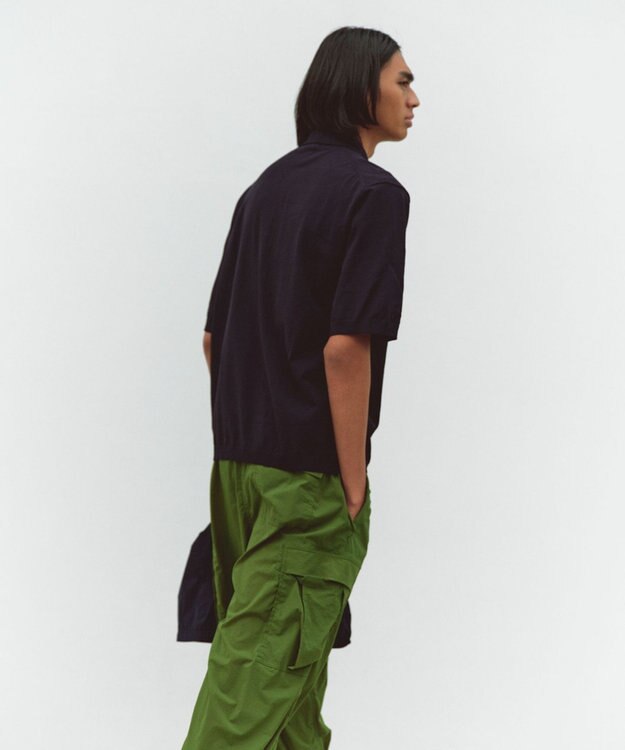 UNFILO MENS FINE MOVE ニットポロ [24年春夏商品] ネイビー