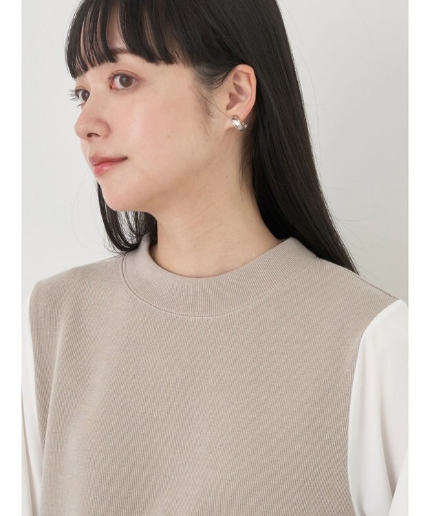 earth music&ecology ベストドッキングプルオーバー Beige