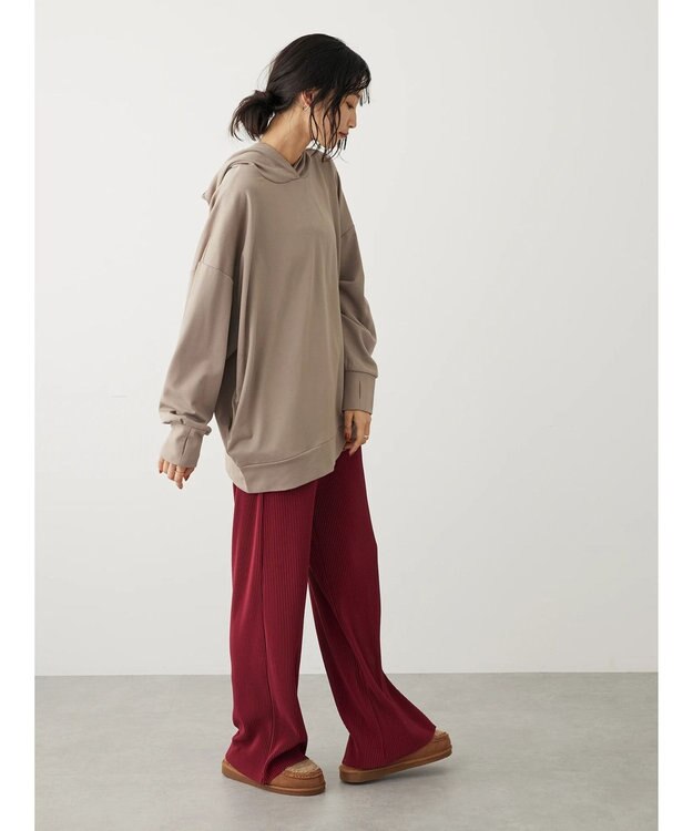 CRAFT STANDARD BOUTIQUE ポンチオーバーサイズパーカー Gray Beige