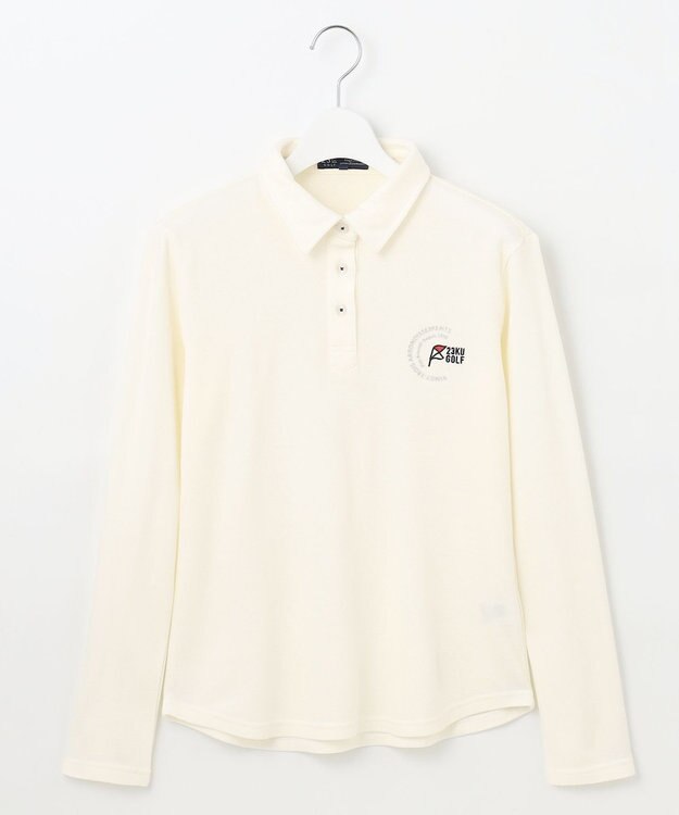 23区GOLF 【WOMEN】【吸湿発熱】グランサーモカノコ 裏起毛シャツ ホワイト系