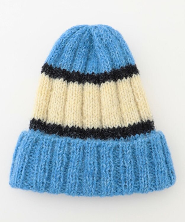 J.PRESS YORK STREET 【UNISEX】ハンドメイド ニットキャップ サックスブルー系1