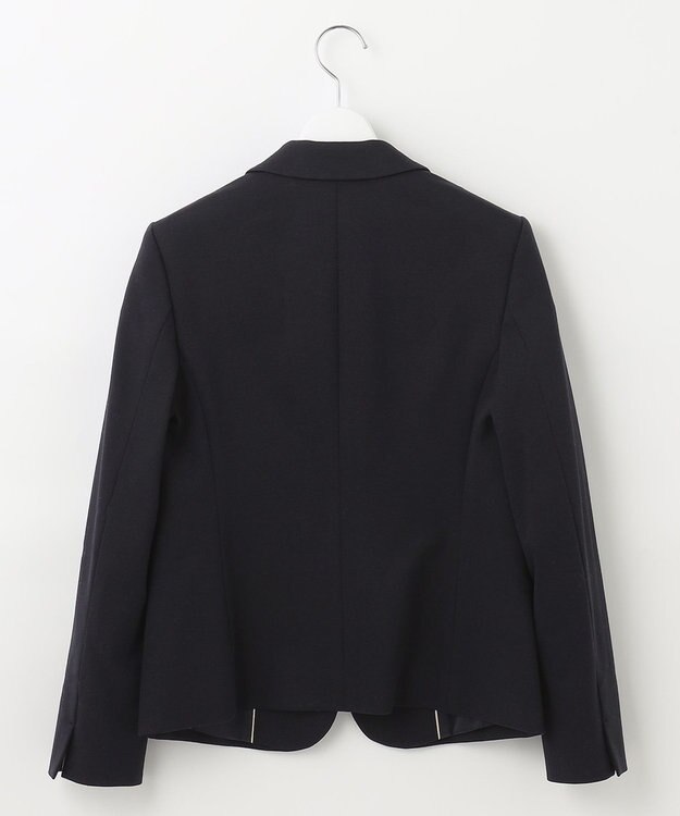 自由区 S 【洗える】WASHABLEPONTE テーラードジャケット ネイビー系