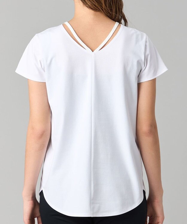 Chacott Handsome Cotton バッグディティールTシャツ ホワイト