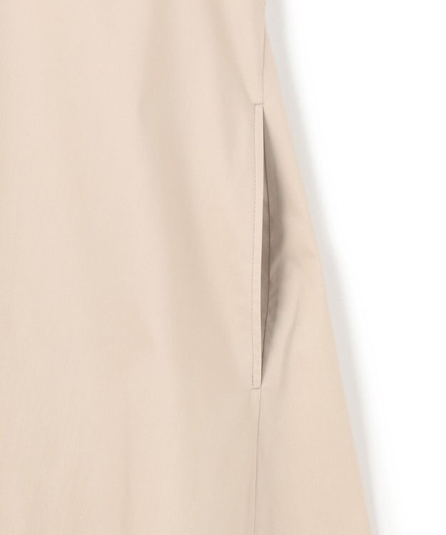 23区 L 【接触冷感/撥水加工/洗える】ストレッチブロード Vネックワンピース ベージュ系