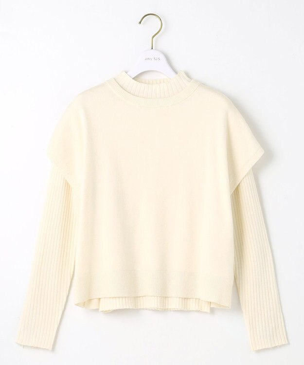 ANY SIS L 【2SET】ニットベストツイン セット アイボリー