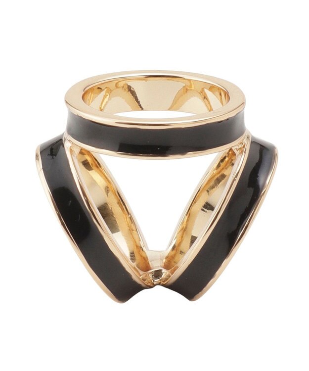 MOONBAT Luna Luce(ルナルーチェ)スカーフリング パール調 3Ring お手持ちのスカーフを通すだけ ギフト ブラック