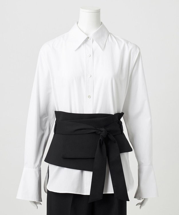 23区 L 【エステータ】ウールダブルクロス カマーバンド ブラック系