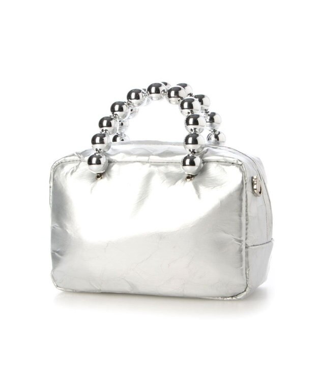 UNBILLION カカトゥ kakatoo / メタルビーズハンドル2wayスクエアバッグ シルバー