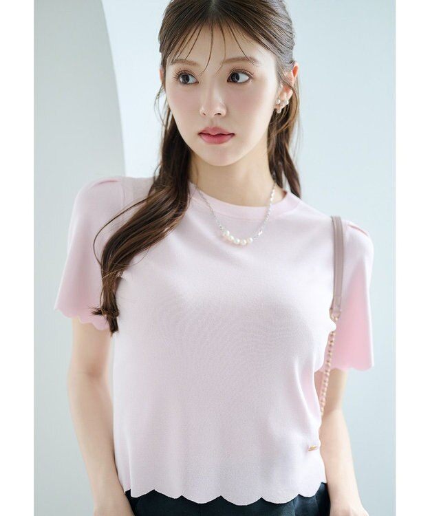 TOCCA 【鈴木ゆうかさん着用】LITTLE RIPPLES ニットトップス ピンク系