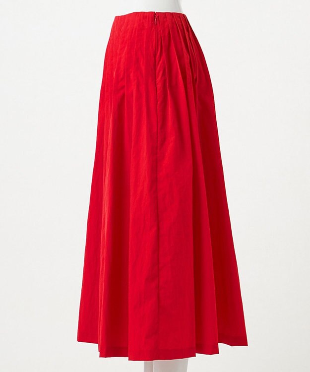 23区 【エステータ】エンシュクライト ピンタック フレアスカート レッド系