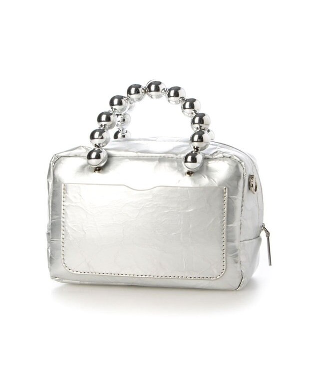 UNBILLION カカトゥ kakatoo / メタルビーズハンドル2wayスクエアバッグ シルバー