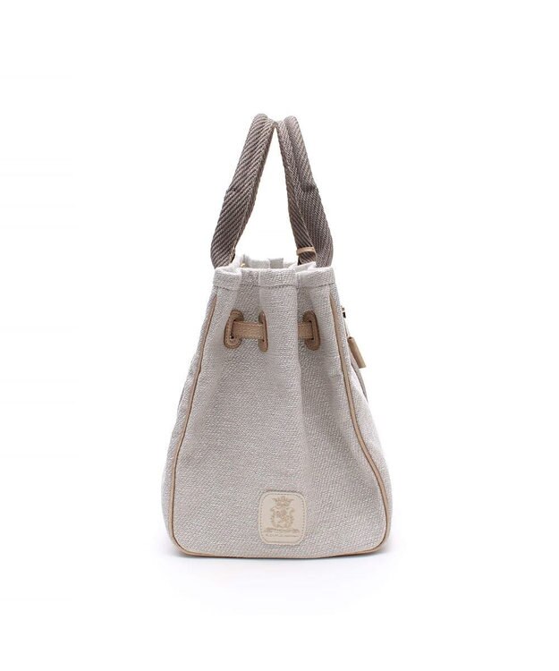 A.D.M.J. 【ファブリック】リネンラメクロス/前金具付トート32cm(Dカン＋)リネンラメクロス/前金具付トート40cm(Dカン＋) SILVER