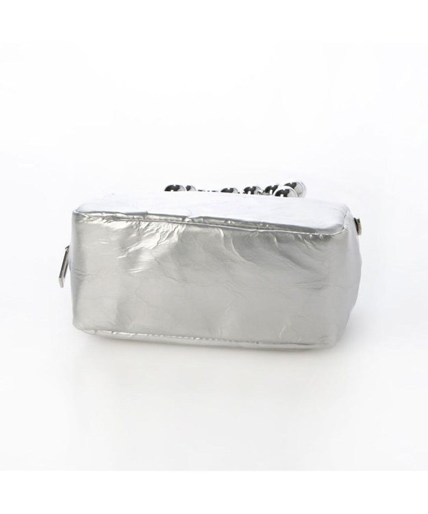 UNBILLION カカトゥ kakatoo / メタルビーズハンドル2wayスクエアバッグ シルバー