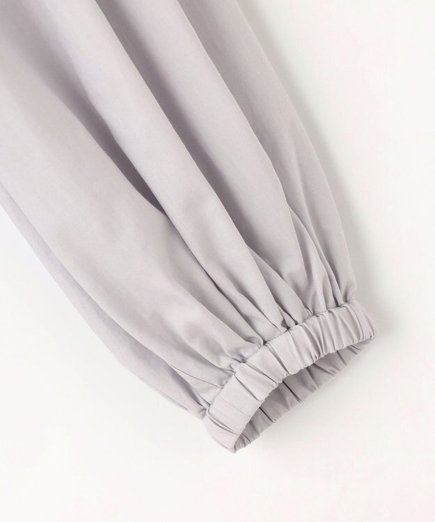 #Newans 【洗える】シアースカラップデザインブラウス ライトグレー