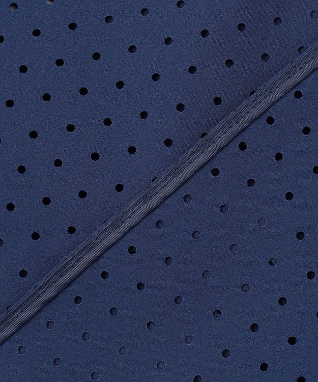 UNFILO L 【セットアップ着用可】FINE MOVE パンチング ドットブラウス ダークブルー