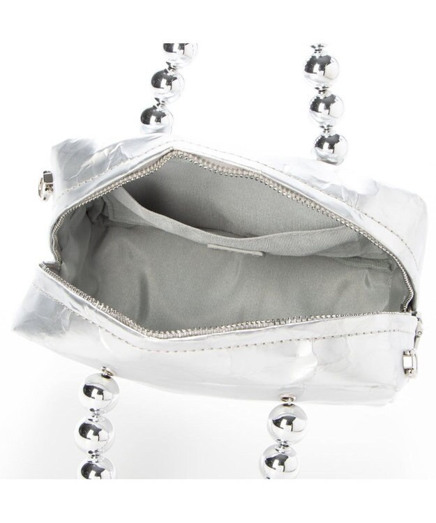 UNBILLION カカトゥ kakatoo / メタルビーズハンドル2wayスクエアバッグ シルバー