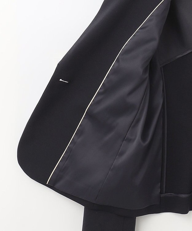 自由区 【好評につき追加生産/洗える】WASHABLEPONTE テーラードジャケット ネイビー系