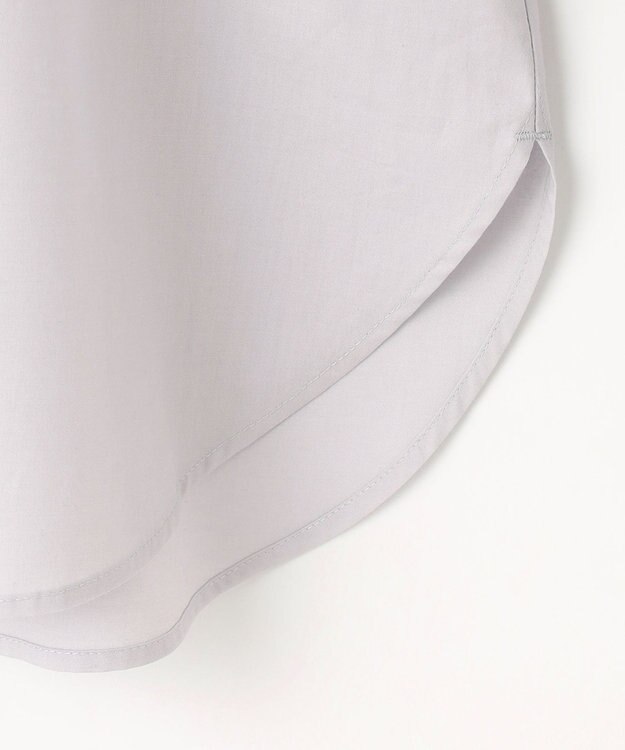 #Newans 【洗える】シアースカラップデザインブラウス ライトグレー