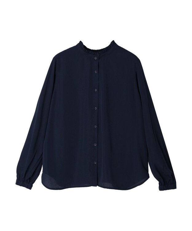 earth music&ecology ２ＷＡＹフリルブラウス Navy