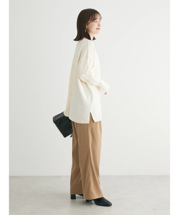 Green Parks もちやわ　ニットチュニック Off White