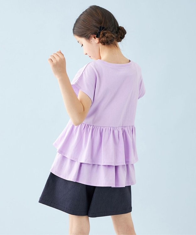 UNFILO 【110-150cm】アソート デザインTシャツ パープル[ティアード]