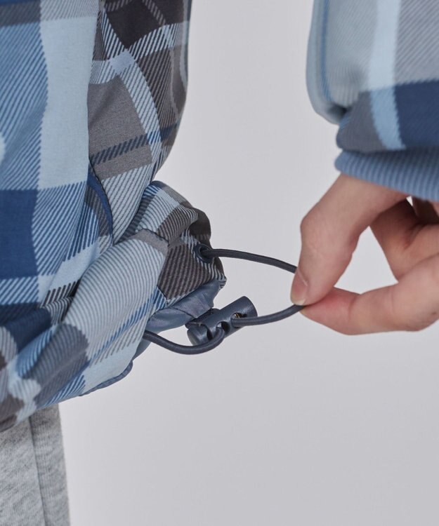 WEGO 【ユニセックス着用ITEM/MLサイズ展開】チェックパファーブルゾン ブルーチェック1